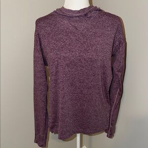Athleta Uptempo II Hooded Sweatshirt Purple Long Sleeve Hoodie Medium